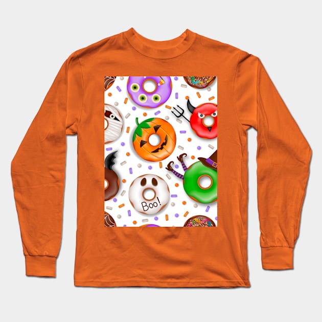 Halloween Donuts Long Sleeve T-Shirt by igzine